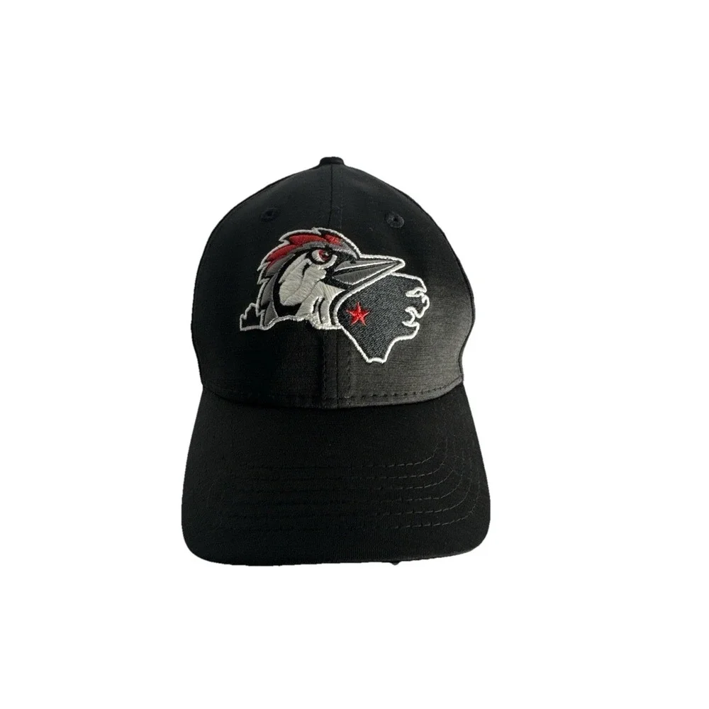 New Era 39THIRTY Flexfit Youth Baseball‎ Cap Black Red Woodpecker Logo